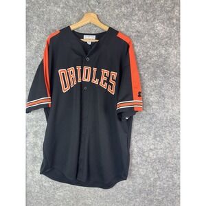 Vintage Baltimore Orioles Jersey Mens 2XL MLB Blank Black 90s Stitched Starter